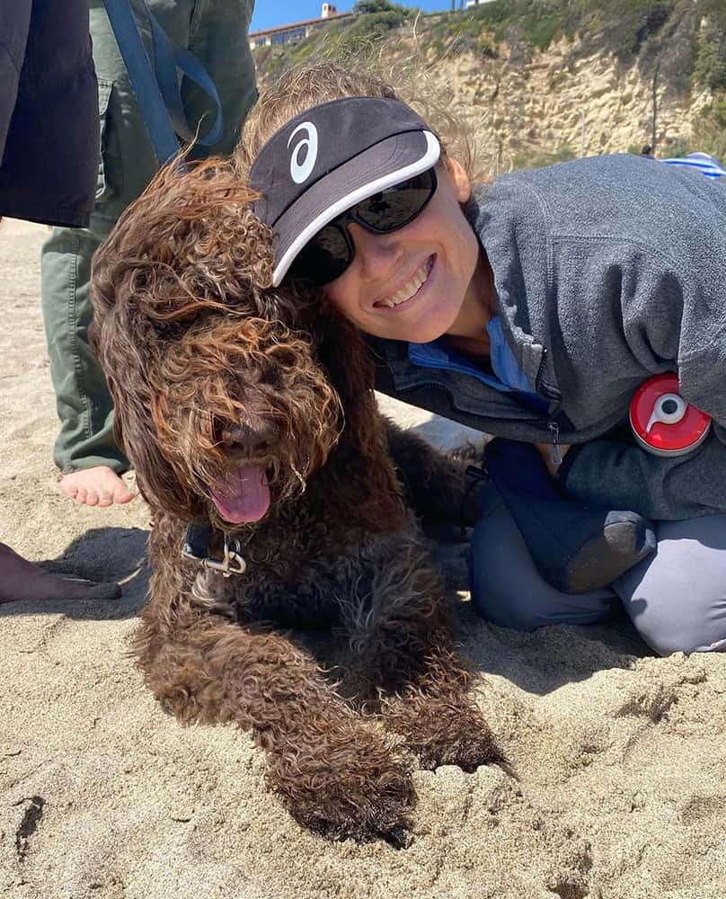 Liane Olin with her dog